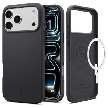 Imagem de Capa Spigen para iPhone 17 Pro, encaixe de silicone [MagFit] projetada para Apple iPhone 17 Pro - preta