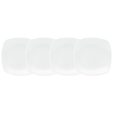 Imagem de Conjunto de Pratos para Sobremesa com 4 Peças, Formato Quadrado e Material de Porcelana, Noritake 43813-476D