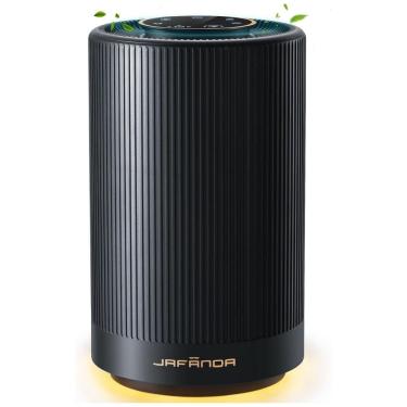 Imagem de Purificador de Ar Portátil, para Ambientes até 40m² com Filtro H13 HEPA, Luz Noturna e 3 Velocidades, 110V 10W, Jafnda JF100, Preto