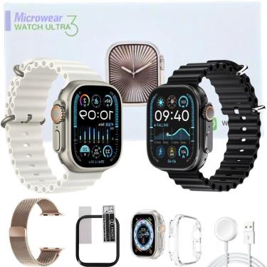 Imagem de Relogio Inteligente Ultra Watch Serie 10 Lançamento Original U3W Assistente de Voz Chatgpt Nfc Gps-Unissex