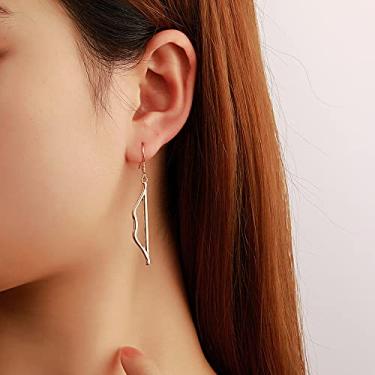 Imagem de Brincos retrô góticos com arco e flecha, vintage, prata, estilo punk, brincos pendentes para mulheres, joias modernas, presentes, Medium, Latão, Sem pedra preciosa