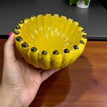 Imagem de Bowl de Banana Decorado 350ml Feito de Cerâmica Para Comer Frutas ou Cereal