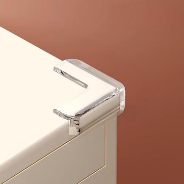 Imagem de Pacote com 10 protetores de canto em forma de L para móveis de canto e borda amortecedores de segurança almofada transparente para móveis de mesa cantos afiados