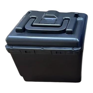 Imagem de Generic Caixa de armazenamento para bateria de bicicleta elétrica à prova d'água com alça, acessório para transporte, suporte para bateria para bicicleta, Preto