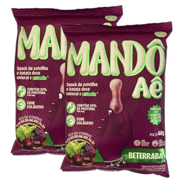 Imagem de Kit 2X: Biscoito de Polvilho Beterraba Mandô Aê 40g