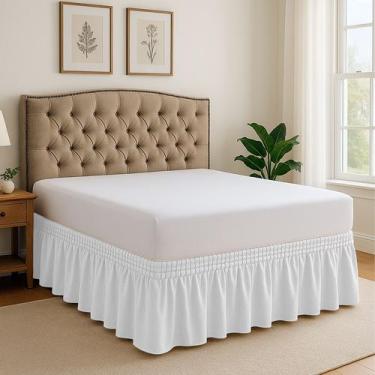 Imagem de Protetor Lateral Cama Saia Box Casal Queen e King Universal 170 Fios L