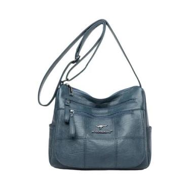 Imagem de Bolsa De Ombro De Couro Feminina Com Muitos Compartimentos Design 2024