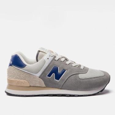 Imagem de Tênis New Balance 574 V2 Unissex, Cinza, Lilás, 35