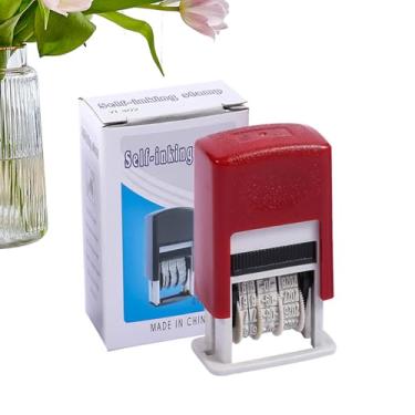 Imagem de Carimbos de tinta, carimbo de data retangular, dia mês, ano – materiais de artes e artesanato, acessórios para álbum de recortes de diário para assinatura de documentos, agendas de reuniões, agenda