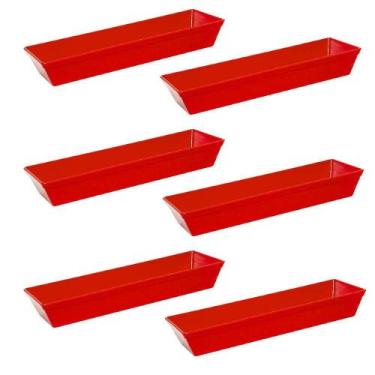 Imagem de Conjunto De Travessa Stillo Vemplast M 4L 6 Peças Vermelho