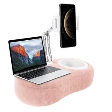 Imagem de Suporte de travesseiro para tablet, suporte de celular para sofá | Suporte telescópico para celular, suporte giratório para tablet para mesa de sofá cama