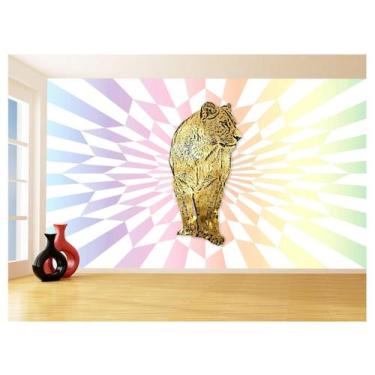 Imagem de Papel De Parede Animais Pop Art Leoa Colorido 3,5M Pxa450 - Você Decor