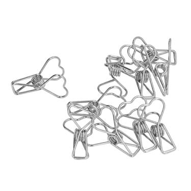 Imagem de Acouto Conjunto Elegante de Clipes de Papel de 20 Unidades - Uso de Clipes de Metal, Forte Força de Fixação, Ecologicamente Correto, Organização Ideal de Documentos, Ingressos e Muito Mais (Prata)