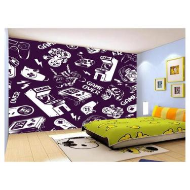 Imagem de Papel De Parede 3D Infantil Controle Game Jogo 3,5M Azs337 - Você Deco