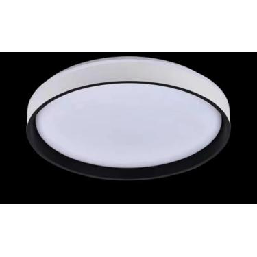 Imagem de Plafon LED Moderno 40cm (36W) e 50cm (48W) | 3 Cores (3000K-6000K) | Redondo ou Quadrado (50cm Redondo Branco/Preto)