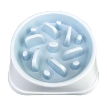 Imagem de Tigela De AlimentaçãO Lenta Para Animais De EstimaçãO - Tipo De Treino Interativo - Adequada Para Gatos E CãEs, Antiderrapante, Enriquecimento Ambiental((LR-0065) M,Azul)