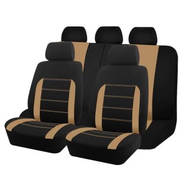 Imagem de AUTOKING Conjunto completo de capas de assento de carro, tamanho universal, adequado para a maioria dos carros, SUV, caminhões, sedãs e vans, compatíveis com airbag, capas de assento de tecido de