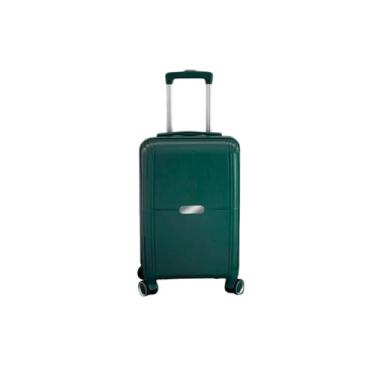 Imagem de Mala de Bordo Executiva, Polipropileno Verde, 34L, com Cadeado Integrado, Rodas 360°, Interior 210D, 53x33x21cm, Alça Retrátil