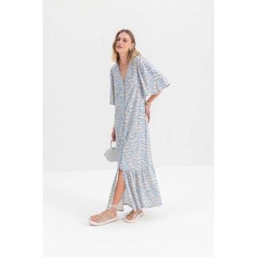 Imagem de Vestido longo feminino em viscose Essendi P