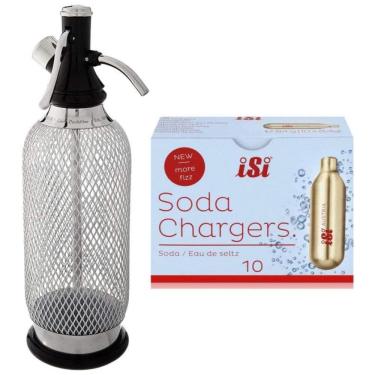 Imagem de Garrafa Sifão Para Água Gaseificada 950 mL com 10 Cargas de CO2, iSi North America