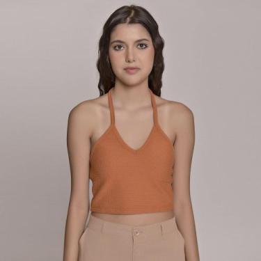 Imagem de Cropped Frente única Juvenil Feminino Amofany Em Malha Jacquard, PP