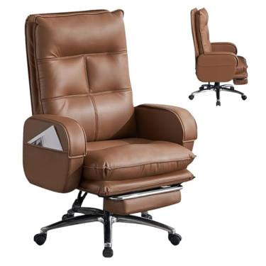 Imagem de Cadeira de mesa para computador de escritório, cadeira de trabalho giratória ergonômica com encosto alto, suporte lombar confortável, braço confortável para casa, quarto, jogos, estudo, estudante