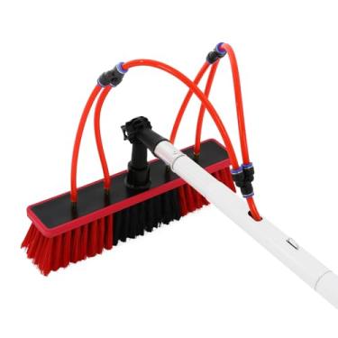 Imagem de Kit de limpeza de janela para limpador de painel solar de 26 pés com 8 polos, kit de limpeza de painel solar, escova de limpeza de painel solar e poste alimentado por água, sistema de limpeza de