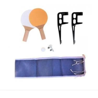 Imagem de Kit De Ping Pong Tênis Mesa Raquetes Rede Bolinha