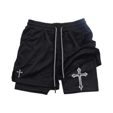 Imagem de Shorts Masculinos Respiráveis Para Esportes De Verão, Fitness E Corrid