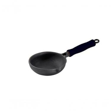 Imagem de Frigideira P/Ovos Ferro Fundido Cabo Silicone Preta 15Cm