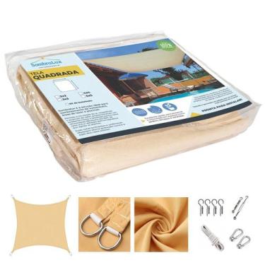 Imagem de Tela toldo shade sombreamento sombralux 5x5 cores, areia