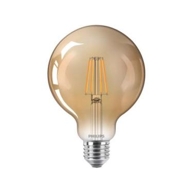 Imagem de Lampada Led Retro Filamento Globo Philips 4w Luz Quente 2500K