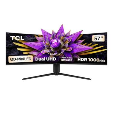 Imagem de Monitor Gamer Curvo TCL 57" QD Mini LED 4K 120Hz 2 HDMI HDR1000 57R94