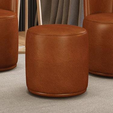 Imagem de Puff Redondo Orgânico para Sala Malu Sintético PU M11 - D'Rossi - D Ro