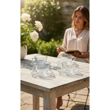 Imagem de Conjunto 4 Xícaras Cilindro Cristal 180ml - Elegância Pura - Congratul