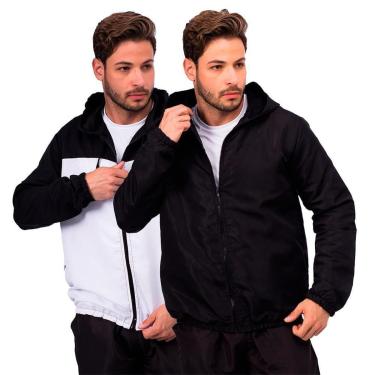 Imagem de Kit 2 Corta Vento Masculino Jaqueta Frio Inverno Capuz Touca-Masculino