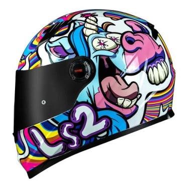 Imagem de Capacete LS2 FF358 Bubble Branco Brilhante Masculino e Feminino, 60, B