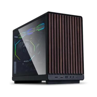 Imagem de Gabinete Lian Li A3 Micro Atx Wood Edition Lateral Vidro Preto