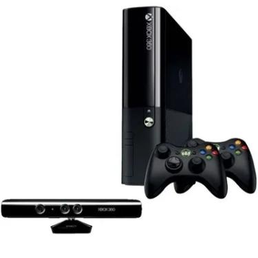 Imagem de Console  360 Super Slim 4gb 2 Controles + Kinect Standard Cor Preto