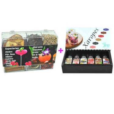 Imagem de Especiarias para gin - Kit Suprema com 6 xaropes + 7 especiarias para 