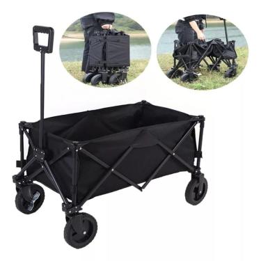 Imagem de Carrinho de Transporte Dobrável para Camping com Rodas 360 graus  Capacidade 100kg Bolsa 100L Cinza Yeet