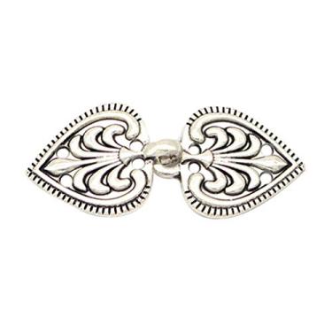 Imagem de Botões de Camisola Camisola Elegante Camisola Clipes de Moda Acessórios, Coração de prata, como descrito