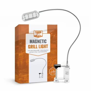 Imagem de Luzes de LED magnéticas brilhantes e duráveis da Yukon Glory para grelha e churrasco, fixa-se magneticamente ou com grampo embutido, ganso flexível longo, para garantir que sua superfície seja magnética.