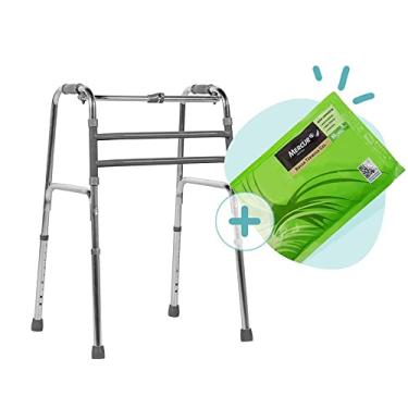 Imagem de Andador Articulado Dobravel Prata com Bolsa Termica - Mercur