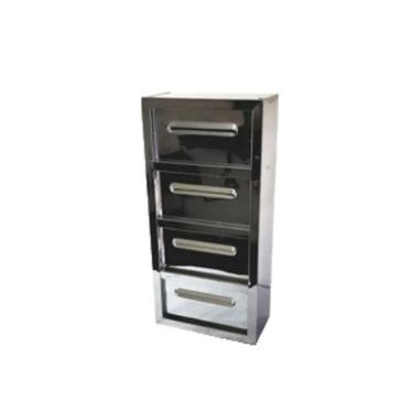 Imagem de Caixa Correio Condomínio Detrás Chapa Inox E Chave 4 Módulo