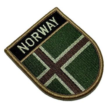 Imagem de BP0054EV03 Bandeira Noruega Patch Bordado Fecho Contato