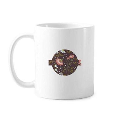 Imagem de Caneca de cerâmica com flores marrons para pintura de plantas cerâmica xícara de café