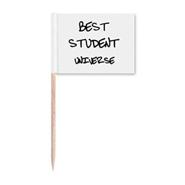 Imagem de Melhor universo, estudante, citação, palito, bandeiras, marcadores, decoração de festa