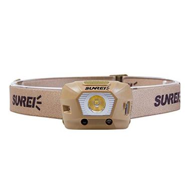 Imagem de N/H Farol de farol recarregável de 230 lúmens, lanterna LED com sensor, USB leve, impermeável, à prova de poeira, ótimo para caminhadas, acampamento, corrida, luz de trabalho