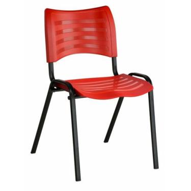 Imagem de Cadeira Empilhável Iso Linha Polipropileno Iso Vermelho - Design Offic